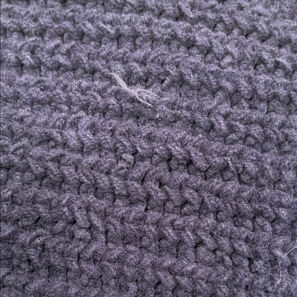 Free People Navy Ribbed Crewneck Sweater with puffy sleeves 100% Cotton sz small - Picture 8 of 16